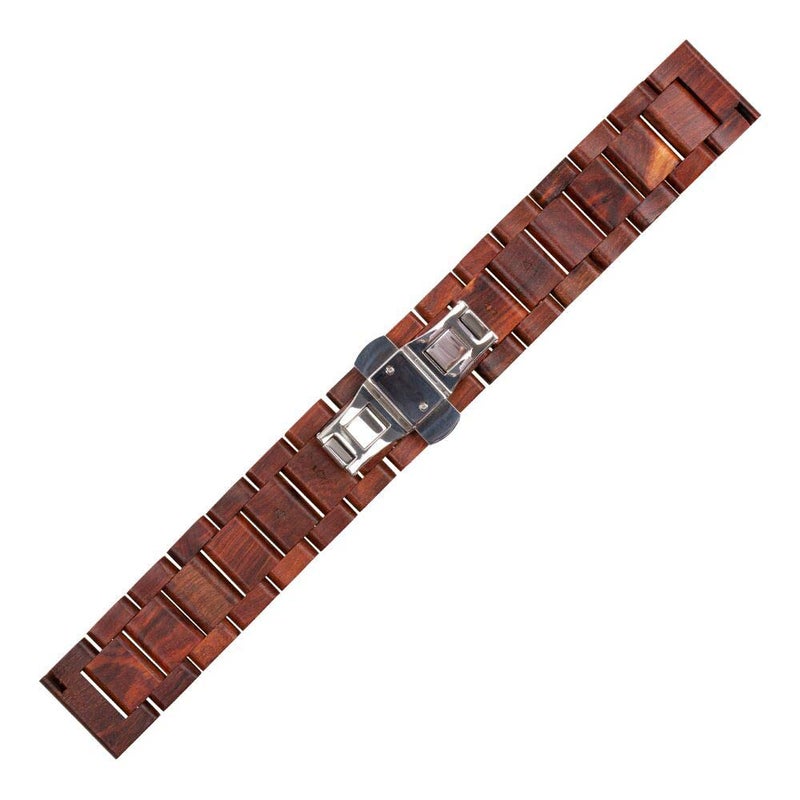 Kinobo Band 22mm Compatible With Samsung Galaxy Watch 3 45mm / Gear S3 Frontier Smartwatch 46mm Lightweight Wood Watchband Quick Release Strap Replacement Bracelet Wristband (Sandalwood-22MM) - Image 5